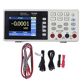 Multímetro digital portátil Tefola, pantalla LCD de doble línea, registro de datos, 55000 recuento, para resistencia, corriente y voltaje, XDM1241    