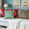 Artscope Cozy Cushion Covers, Pack of 4 Soft Velvet Mandala