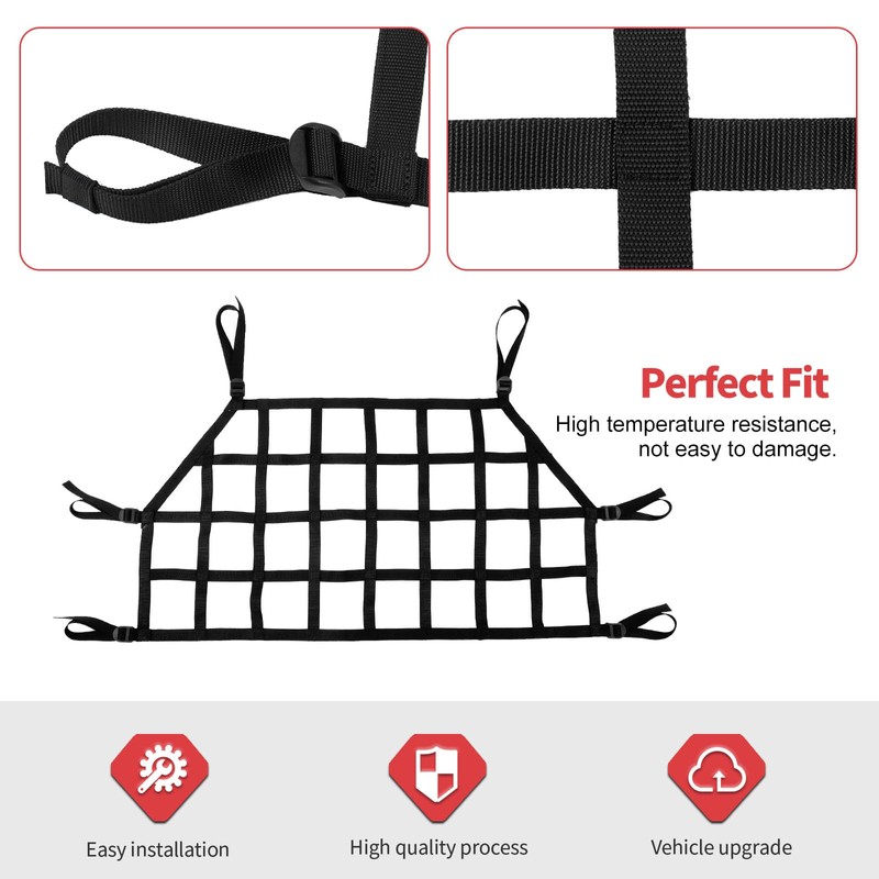 Rear Trunk Mesh Cargo Net Fit for Ford Bronco 4