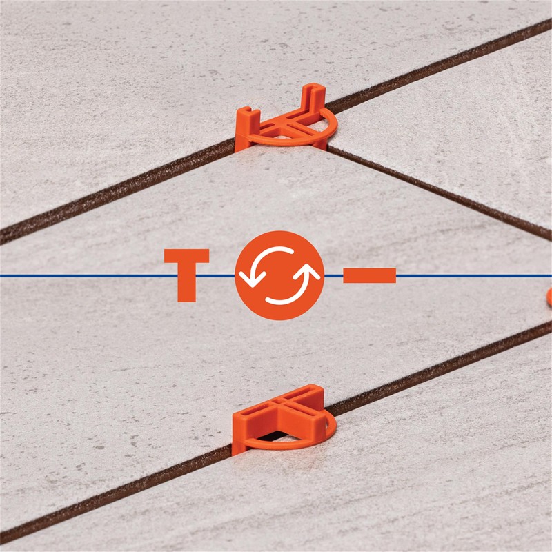 BARWALT Dual Sided T Shaped Tile Spacers for Leveling, 100