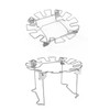 Onlyfire Stainless Steel Chicken Wing Leg Rack with Drip Pan,