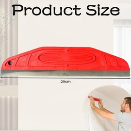 4-Piece Set Paint Guard, Cutting in Tools for Painting, Paint Trim Guard Wallpaper Scraper Paint Shield for Decorating Tools, Protecting Carpets Against Paint Splashes (Red 1 Big and 3 Small)