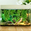 QUOZUO 2 Pack Reptile Plants Terrarium Hanging Plant Artificial Leaves
