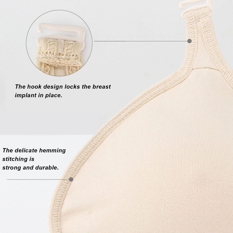 Breast Prosthesis Pocket, Soft Breathable Prosthetic Breast Pockets Mastectomy Prosthesis