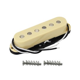 FLEOR Alnik 5 ST -Tonabnehmer Single-Coil-Tonabnehmer Gitarren-Hals-Pickup-Flachpol für ST SQ E-Gitarre, Creme