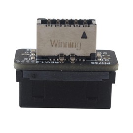 HALJIA USB 3.0 19 Pin to Type E Adapter Vertical USB 3.1 3.2 Type C Front Panel Socket Internal Header to 19 Pin converter for Motherboard Connector Riser