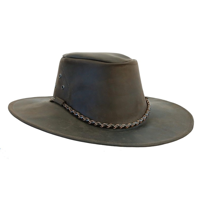 Outdoor Travel Hat Crushable Made in Australia Kangaroo Leather Sun