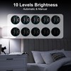 Lafocuse 10" LED Large Digital Wall Clock Round with Remote
