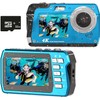 Waterproof Digital Camera, Underwater Camera with 32GB Card(Installed), 4K FHD