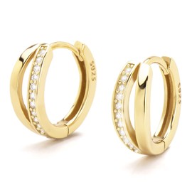 aliba Women's Hoop Earrings, Popular, Hypoallergenic, Ring, For Women, Birthday Gift, Anniversary, Cubic Zirconia