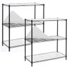 EZPEAKS 2-Pack 3-Shelf Shelving Unit with 3-Shelf Liners, Adjustable Rack,