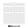 Dry Erase Whiteboard Fitness Tracker | Removeable and Restickable Adhesive