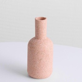 Ceramic Vase for Flowers and Pampas Grass, Modern Nordic Style Flower Vase for Home Decor, Simple Boho Style Decorative Flowers Vase for Centerpieces, Desk Decor, Room Decor, Wedding Gift (Pink)