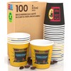 100 Pieces PubBeigeCUP Paper Coffee Cups Eco Friendly Biodegradable Disposable