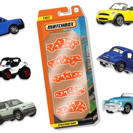 Matchbox Surtido Sorpresa, Auto Básico Paquete de 5, Vehículos de Juguete, Diecast, Carritos para Niños y Coleccionistas, Juguetes Mattel, Escala 116 