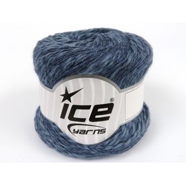 Lot of 4 x 100gr Skeins Ice Yarns Linen VISCOT (30% Linen 34% Cotton) Yarn Jeans Blue