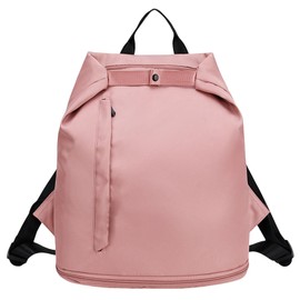 FAVORTALK Drawstring Backpack Dry-Wet Separation Drawstring Bags Waterproof Drawstring Gym Backpack Large Capacity String Gym Bag with Shoes Compartment for Football Swimming School Pink - SKD10423