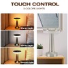 Lámpara de Mesa LED Portátil Control Táctil Retro, Lámparas de