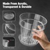 SUADEN 4.3 Inch Clear Acrylic Planter Pot with Tray,Orchid Pot