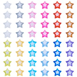 FASHEWELRY 360Pcs Acrylic Star Beads Cute Small Star Shape Beads Kandi Spacer Beads Colorful Bead in Bead Pony Beads for Bracelets Necklace Crafts Jewelry Making