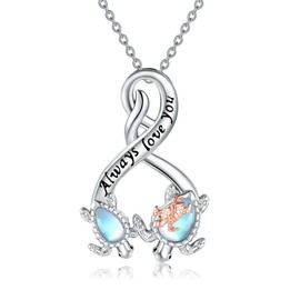 VENACOLY Turtle Necklace 925 Sterling Silver Turtle Pendant Ocean Animal Jewellery for Women