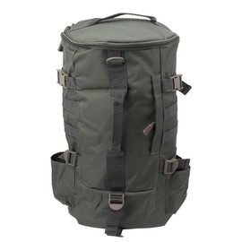 Changor Cylindrical Fishing Tackle Backpack, Large Capacity Nylon Fishing Bags Fishing Gear with Rod Holder for Fishing Camping Hiking(Green)