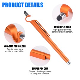 Pack of 18 Stylus Ballpoint Pens Capacitive Pens Chostky 3-in-1 Stylus Pen Screen Touch Pen Phone Holder Capacitive Stylus Ballpoint Pen for All Touchscreen Devices Tablets