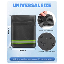 Outdoor Faucet Cover for Winter, 2 Pack Outside Garden Faucet Socks for Freeze Miser, 6.7" W x 8.3" H Pro Spigot Hose Bib Covers, Reusable Freeze Protection Pipe Insulation