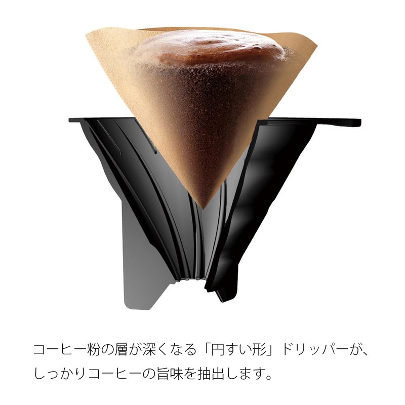 HARIO VDIR-02-B Coffee Dripper Server V60 Drip In Coffee Hand