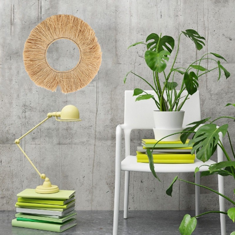 Raffia Wall Decor Portable Textured Appearance Wall Hanging Environmental Friendly
