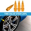 A ABSOPRO Reifenventilkappen 45MM Autoreifen Ventilkappe aus Aluminiumlegierung Goldfarben für