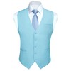 HISDERN Chaleco de traje para hombre con 3 bolsillos para