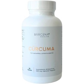 Cúrcuma 500mg con Pimienta Piperina (Alta concentración) | Suplemento | Curcumina | Mayor Absorción | 90 cápsulas