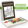 Soucolor Sketchbook 8.5x11 Hard Cover - 100 Sheets Spiral Bound
