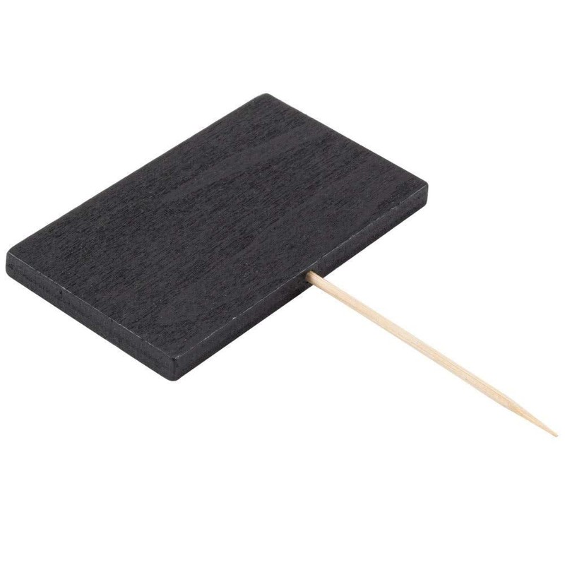 Tablecraft BAMDCB35 3 1/2" Chalkboard Pick - 100/Pack