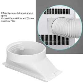 XIASABA 5 Inch Portable Air Conditioner Exhaust Hose Coupler Mobile AC Unit Tube Connector Portable Air Conditioner Hose Connector Rectangular Interface 130mm Hose Adapter