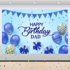 RoadSea Happy Birthday Dad Backdrop Banner - Man Father Birthday