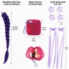 Purple Hair Extension Set - Purple Ponytail Extension - Mesh