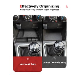 ASZSK Storage compartment in the centre console for Dacia Sandero 3 Stepway 3 Dacia Jogger 2022-2024 2025, shelf in the armrest, with non-slip base padding, newly upgraded perfect storage space