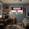 Beware of Loud Music Flag 3x5 Ft Double Stitched Music
