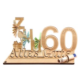 Giftota Money Gifts Birthday 60th Gifts for 60th Birthday Man Woman 60th Gifts Wooden Decoration