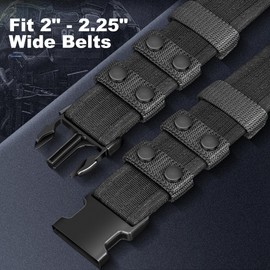 Mihoutal 9 Pcs Belt Keepers for Duty Belt, Black Nylon Keepers, Fits 2" Wide Police, Tactical, Utility Belts, Heavy-Duty, Anti-Sag, Wear-Resistant