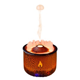 LONYIABBI Flame Air Diffuser Volcano Aroma Diffuser Ultrasonic Oil Diffuser 360mL Auto-Off Protection for Home,Office or Yoga, Gym (Cracked Transparent)…