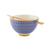 Typhoon World Foods Stoneware Noodle Bowl With Chopsticks