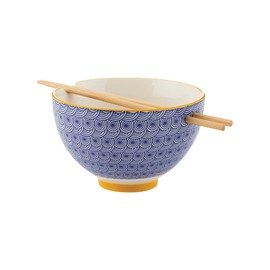 Typhoon World Foods Stoneware Noodle Bowl With Chopsticks