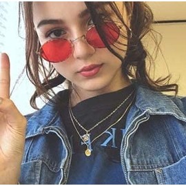 Lovelegis Oval Sunglasses - Ladies - Vintage - 70s - Retro - Fashion - Fashion - Style - Gift Idea - Girls Black Frame - Black Lens - One Size, Black Frame - Black Lens