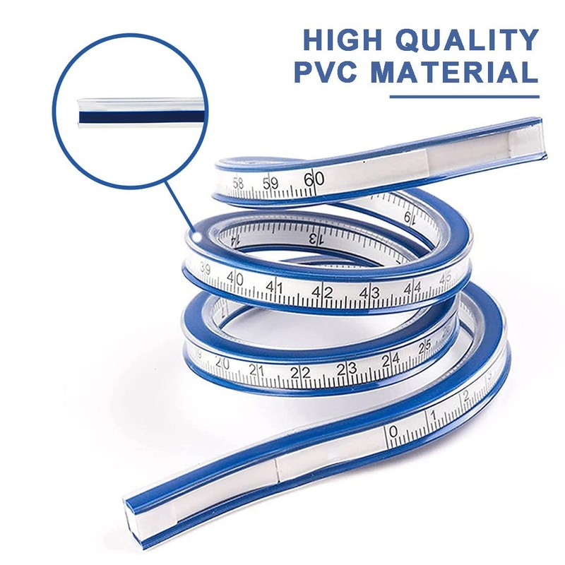 CUHZA 1 x Flexible Curve Ruler, 60 cm Ruler, Flexible