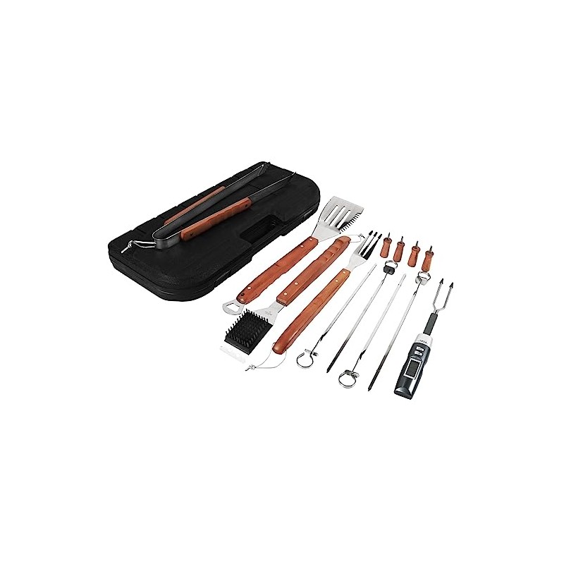 Mr. Bar-B-Q 94122X 12-Piece Tool Set with Bonus Thermo Fork,