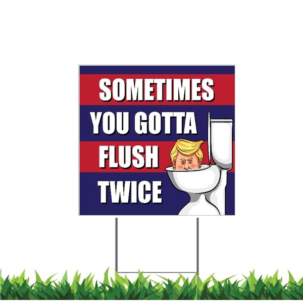 Sometimes You Have To Flush Twice 2024 (E) 24x24" Square