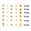 sourcing map 90 Sets Chicago Screw Rivets Metal Phillips Head